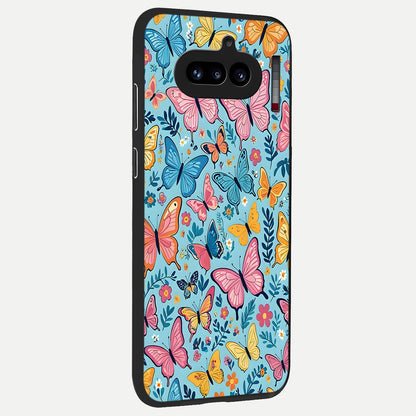  Spring Wing Garden back cover For Nothing Phone 4A slim fit glass case with vibrant aesthetic design