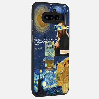  Starry Dream Vision back cover For Nothing Phone 4A slim fit glass case with vibrant aesthetic design