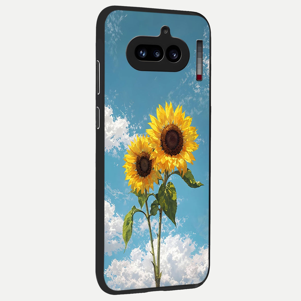  Sunlit Daisy Glow back cover For Nothing Phone 4A slim fit glass case with vibrant aesthetic design