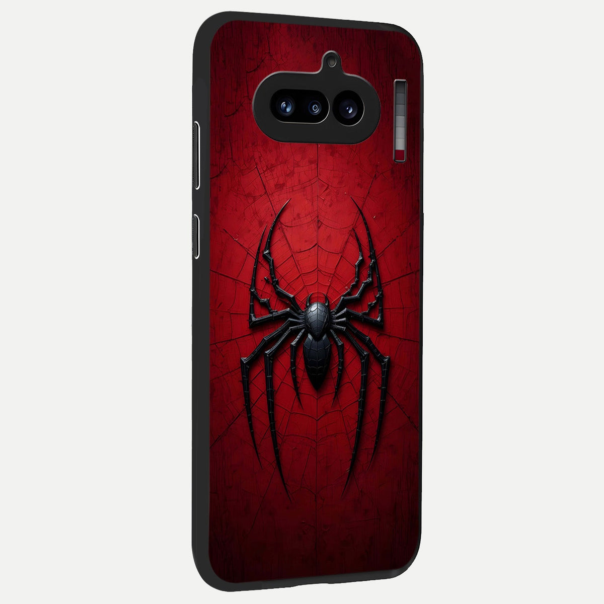  Superhero Web Emblem back cover For Nothing Phone 4A slim fit glass case with vibrant aesthetic design