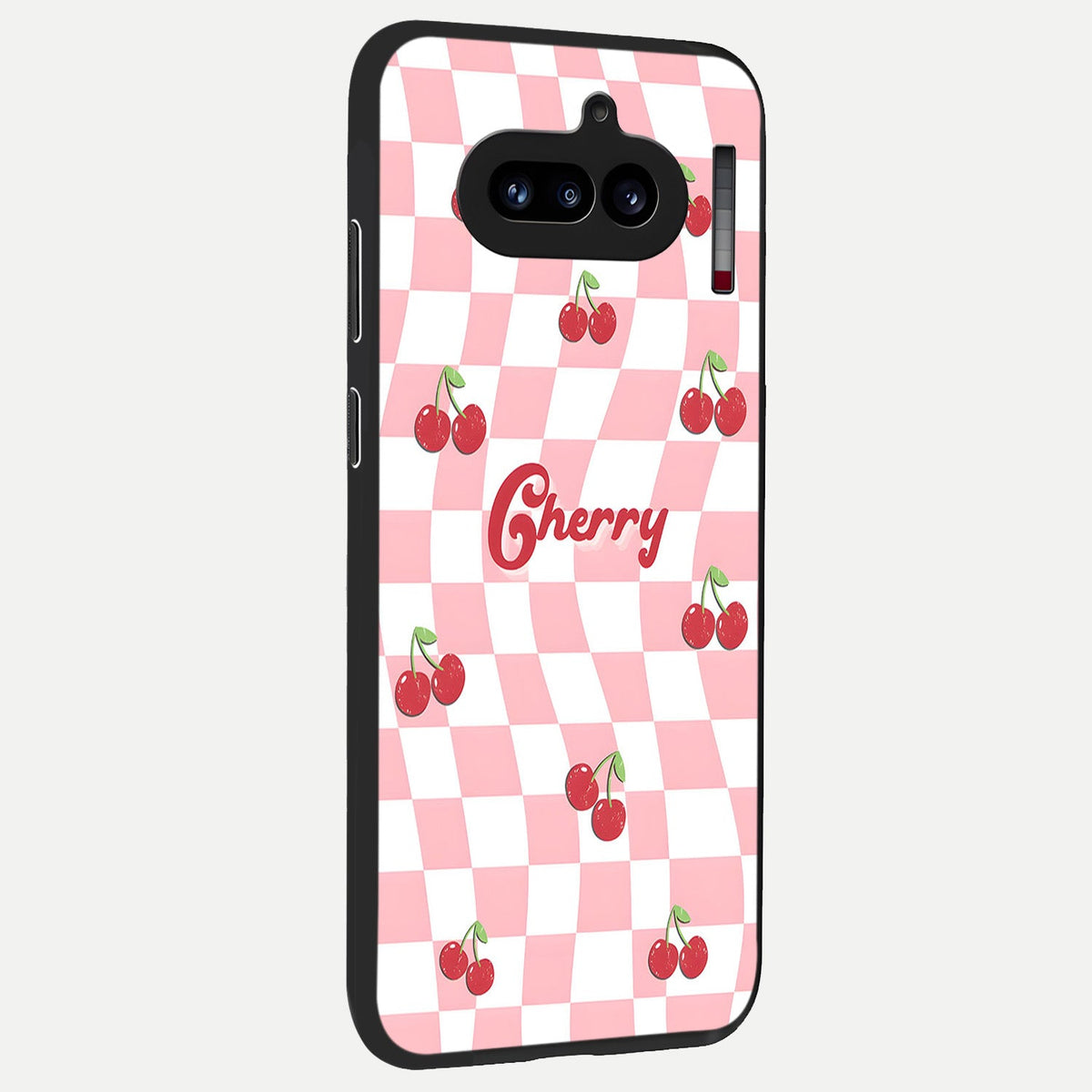  Sweet Cherry Vibes back cover For Nothing Phone 4A slim fit glass case with vibrant aesthetic design