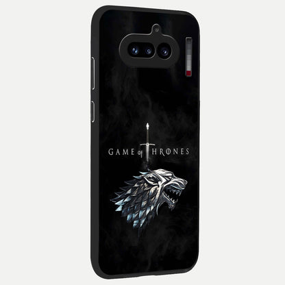  Throne Wolf Legacy back cover For Nothing Phone 4A slim fit glass case with vibrant aesthetic design