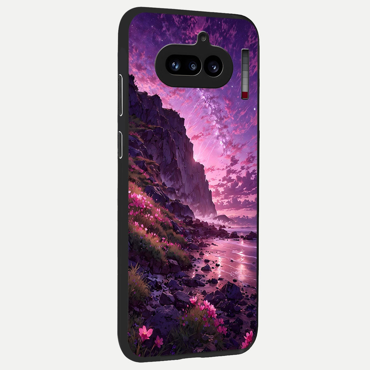  Twilight Blossom Coast back cover For Nothing Phone 4A slim fit glass case with vibrant aesthetic design