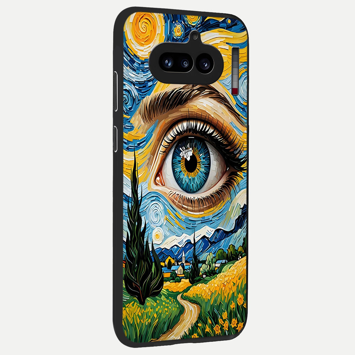  Van Gogh Eye back cover For Nothing Phone 4A slim fit glass case with vibrant aesthetic design
