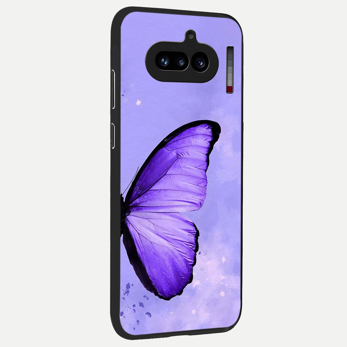 Violet Dream Wing back cover For Nothing Phone 4A slim fit glass case with vibrant aesthetic design