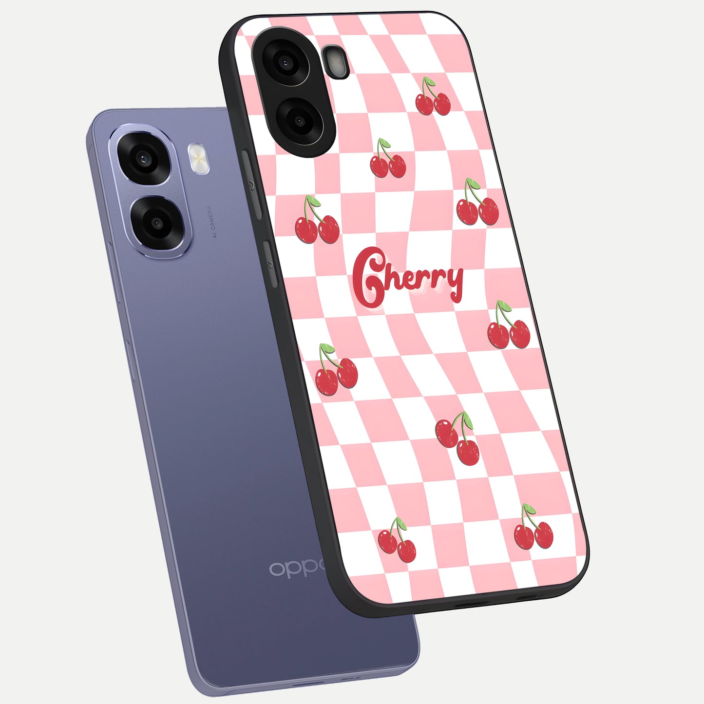 Sweet Cherry Vibes Glass Case For Oppo A6s