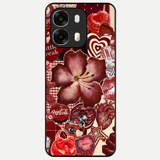  Aesthetic Little Freak Glass Case For Oppo A6  back cover – full design glossy printed glass finish