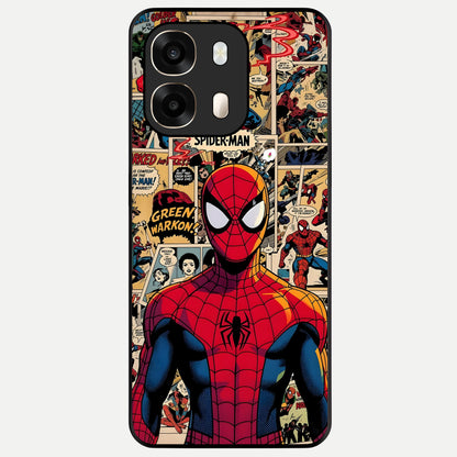  Aesthetic Spider Glass Case For Oppo A6  back cover – full design glossy printed glass finish