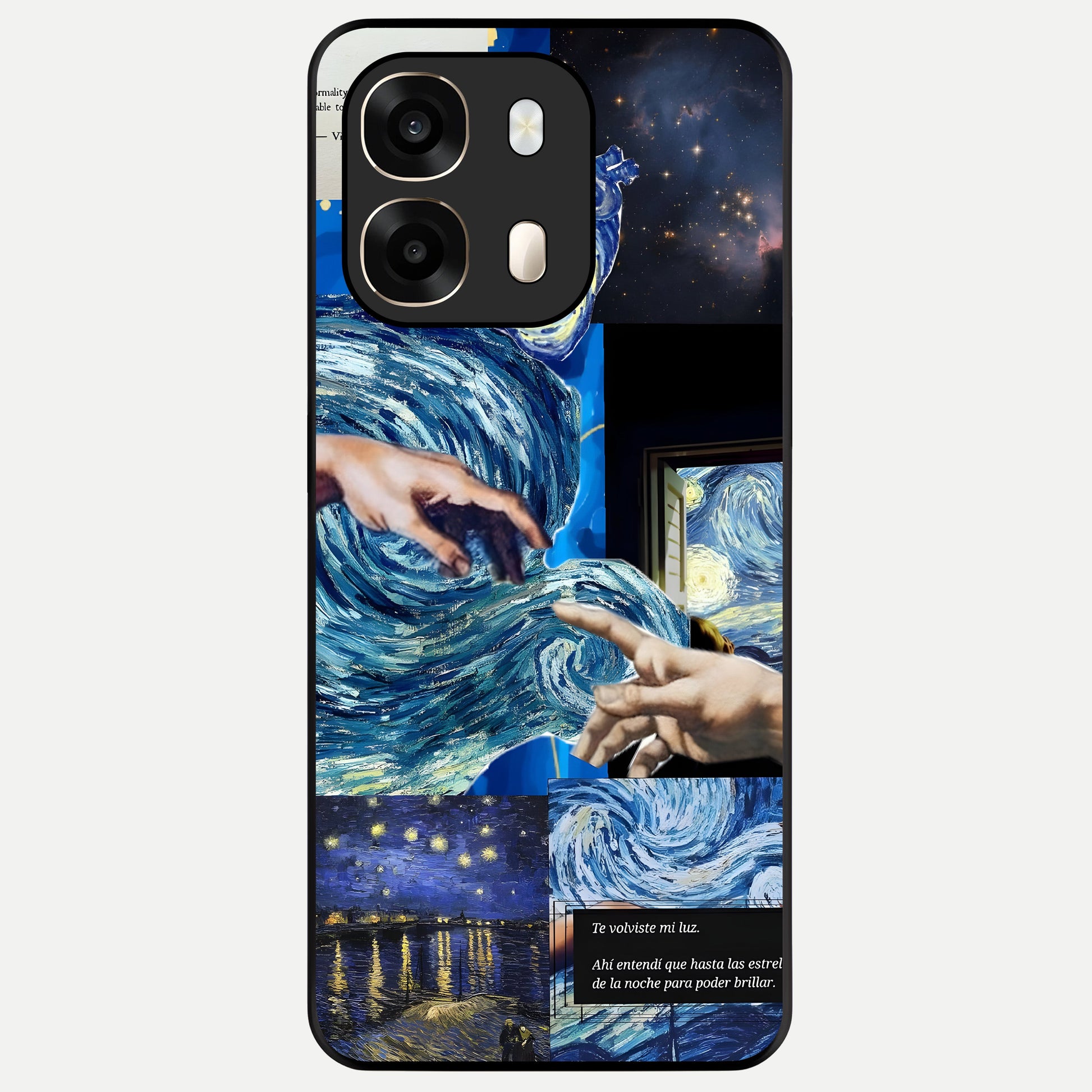  Aesthetic Vando Hands Glass Case For Oppo A6  back cover – full design glossy printed glass finish