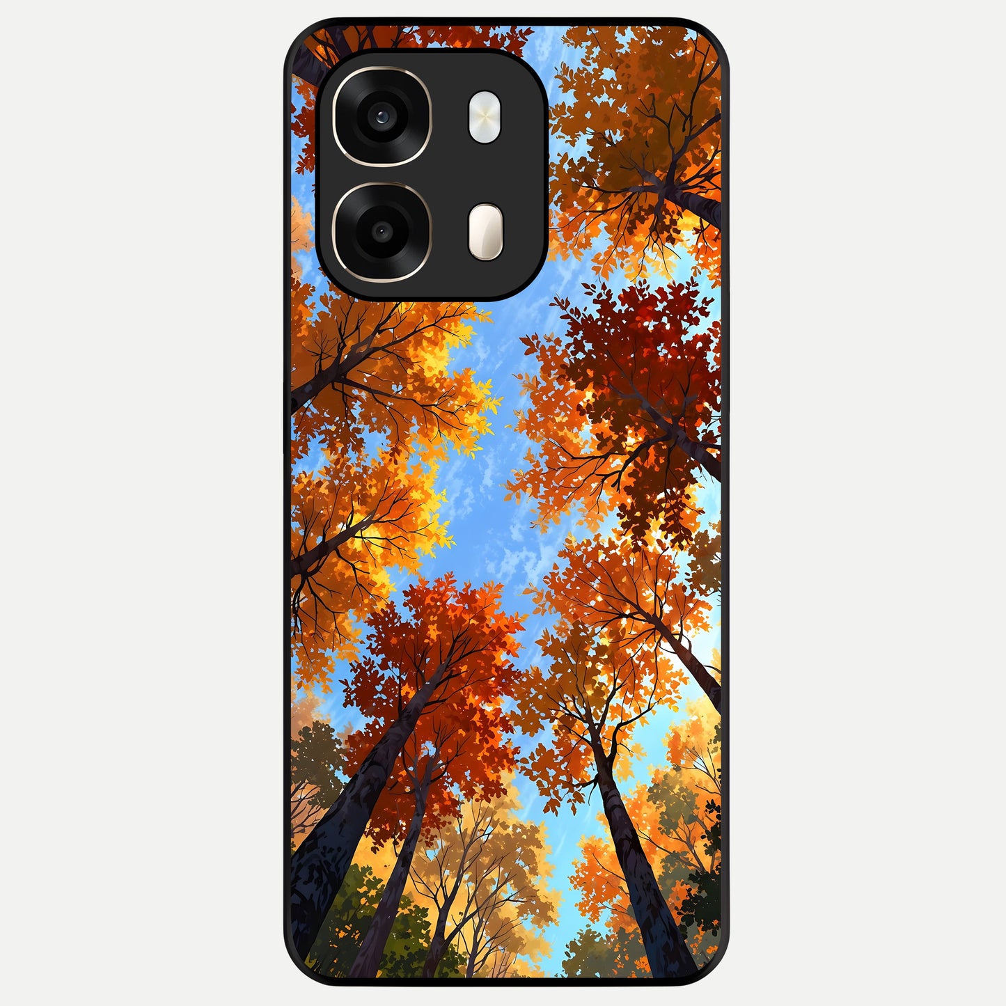 Autumn Sky Rise Glass Case For Oppo A6  back cover – full design glossy printed glass finish
