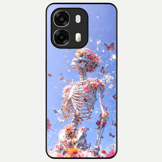  Bloom Beyond Bones Glass Case For Oppo A6  back cover – full design glossy printed glass finish