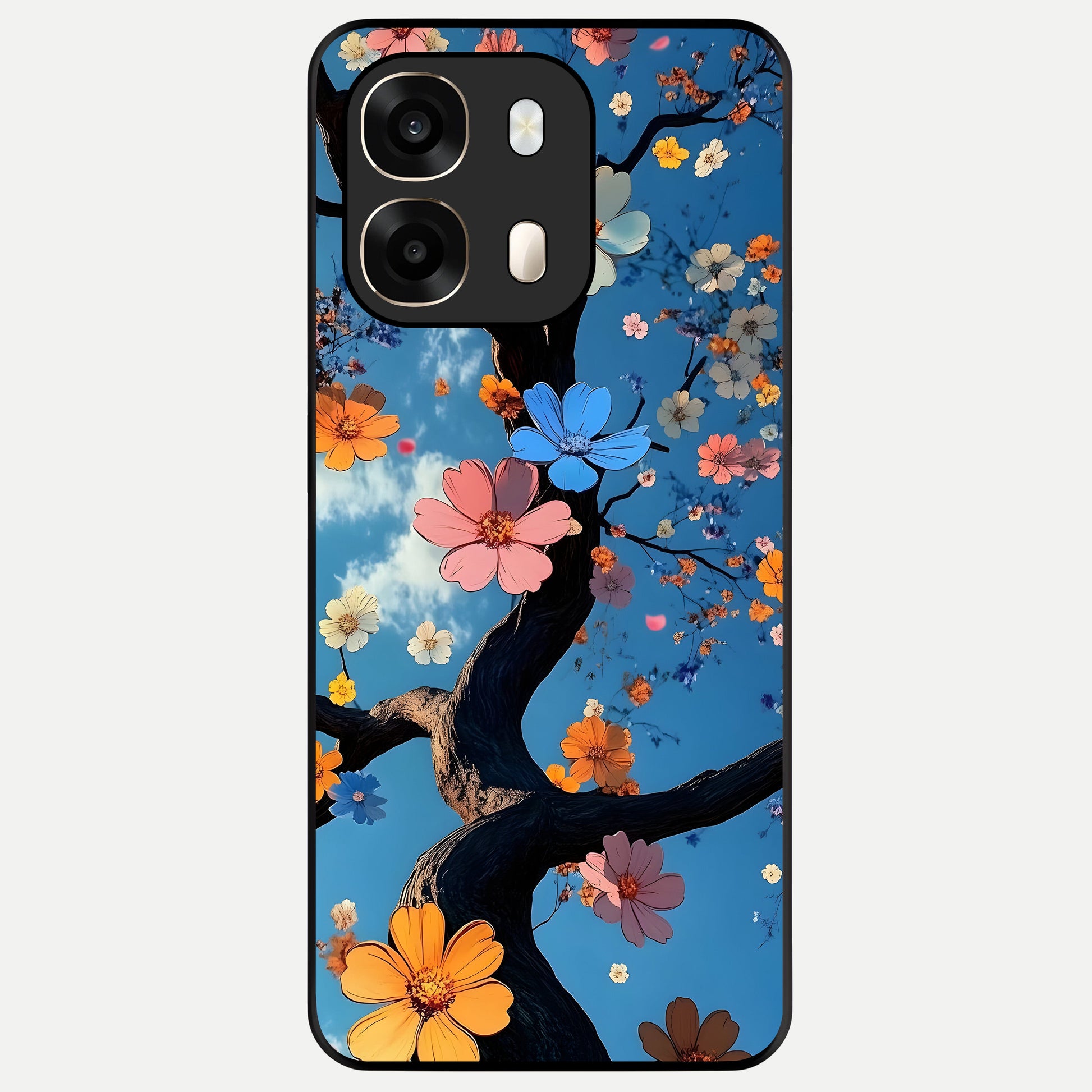  Blossom Dream Sky Glass Case For Oppo A6  back cover – full design glossy printed glass finish