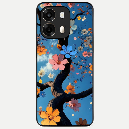  Blossom Dream Sky Glass Case For Oppo A6  back cover – full design glossy printed glass finish