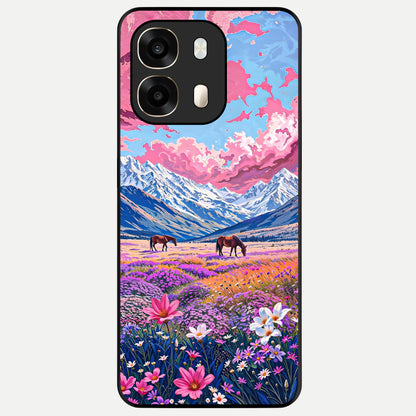  Blossom Valley Dream Glass Case For Oppo A6  back cover – full design glossy printed glass finish