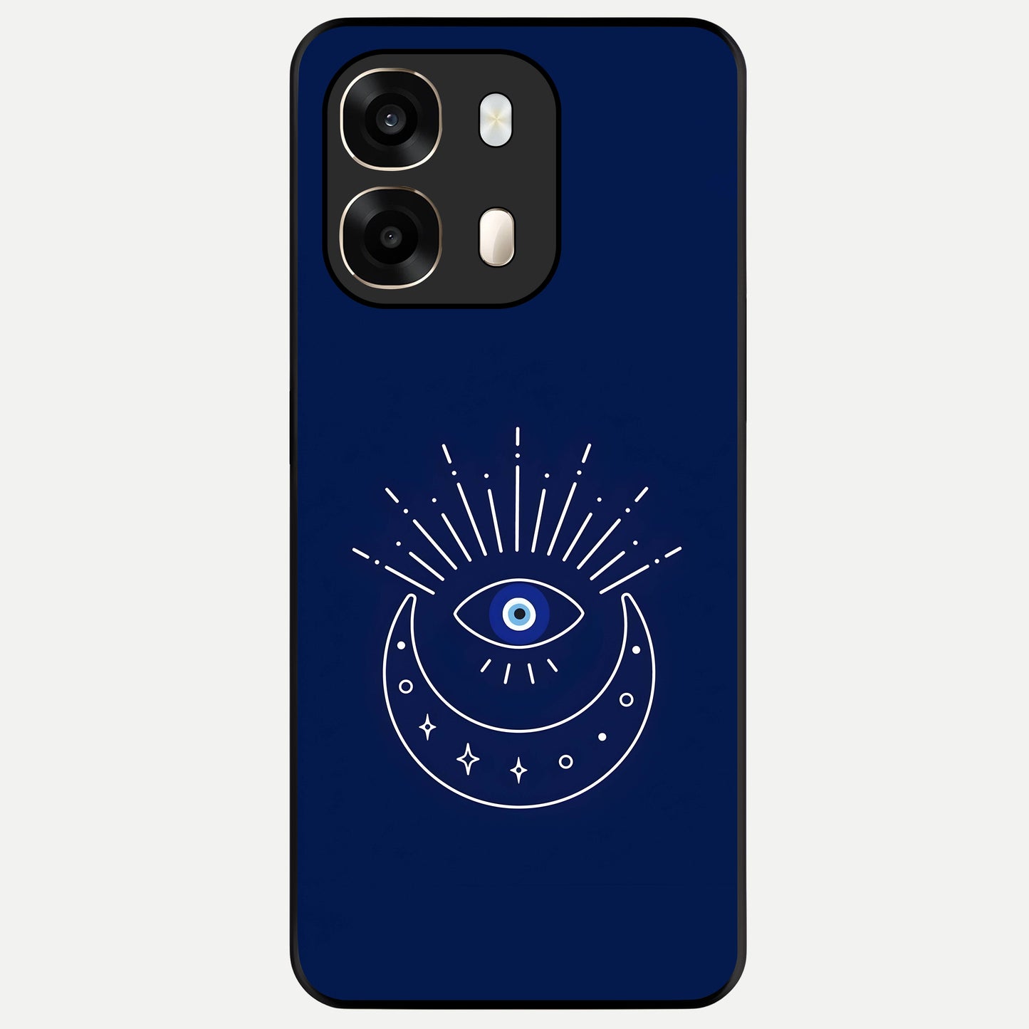  Blue Evil Eye Glass Case For Oppo A6  back cover – full design glossy printed glass finish