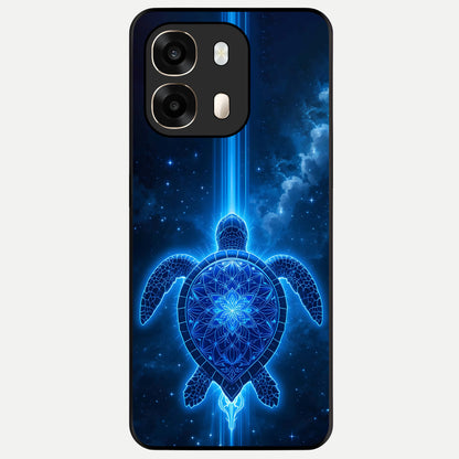  Blue Galaxy Turtle Glass Case For Oppo A6  back cover – full design glossy printed glass finish