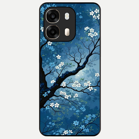  Blue Tree Serenity Glass Case For Oppo A6  back cover – full design glossy printed glass finish