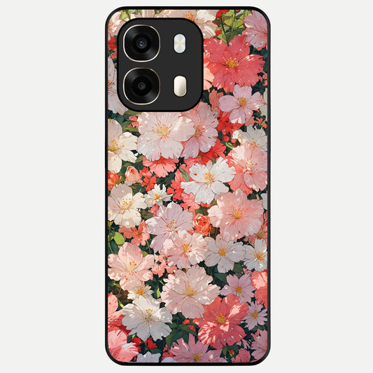  Blush Bloom Field Glass Case For Oppo A6  back cover – full design glossy printed glass finish