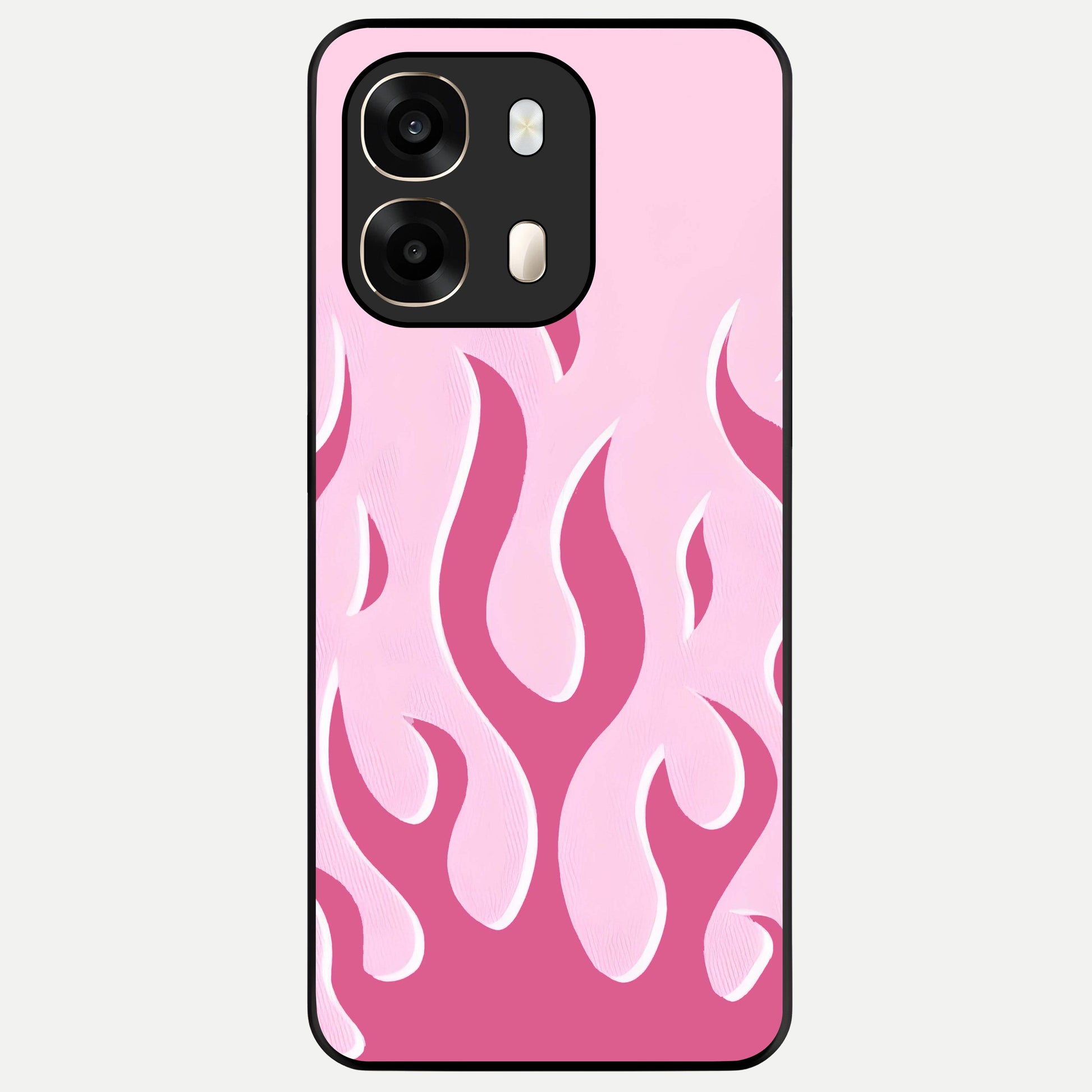  Blush Flame Energy Glass Case For Oppo A6  back cover – full design glossy printed glass finish