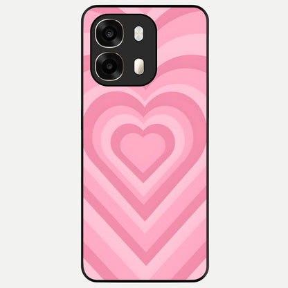  Blush Heart Waves Glass Case For Oppo A6  back cover – full design glossy printed glass finish