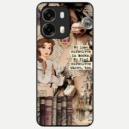  Bookish Dream World Glass Case For Oppo A6  back cover – full design glossy printed glass finish