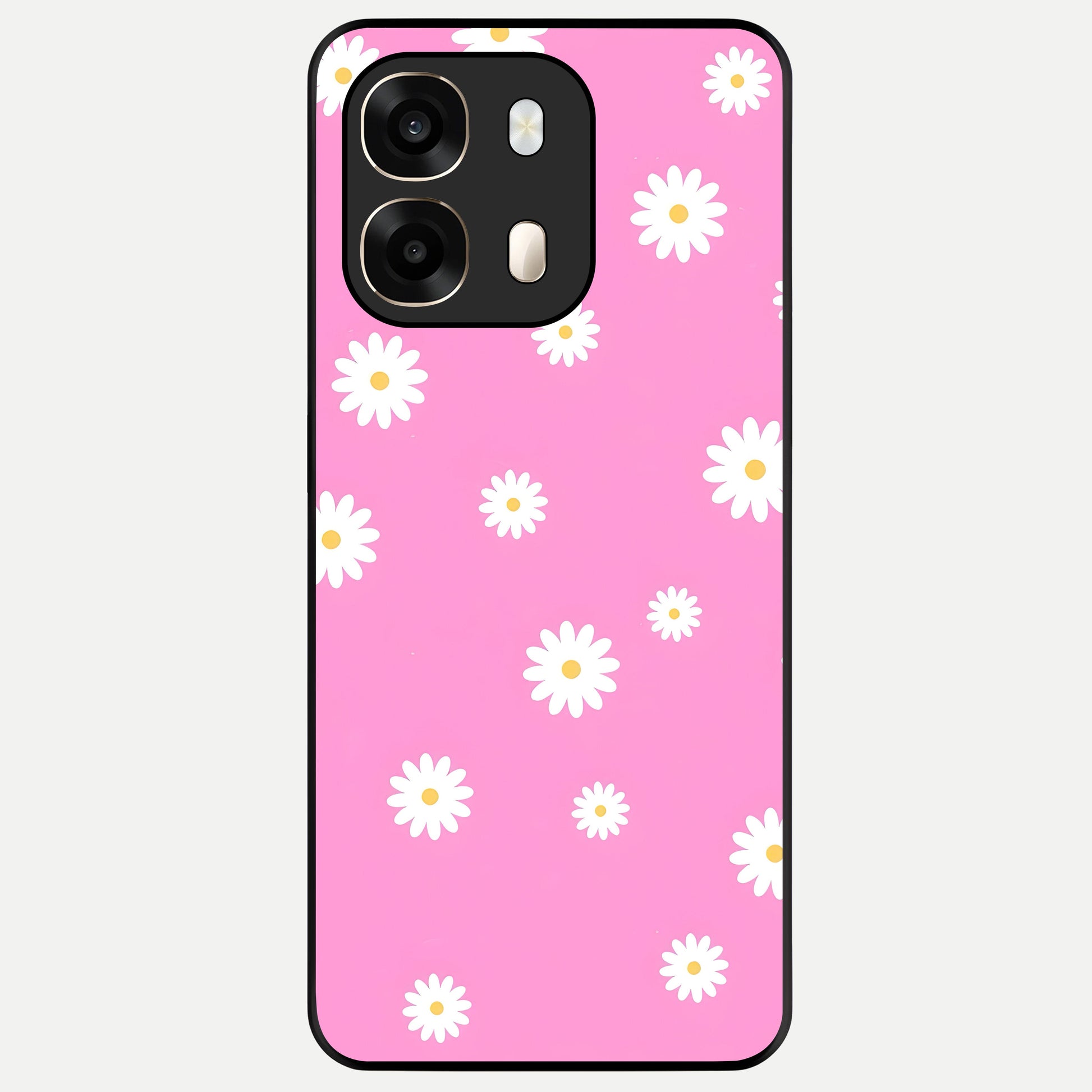  Bubblegum Daisy Pop Glass Case For Oppo A6  back cover – full design glossy printed glass finish