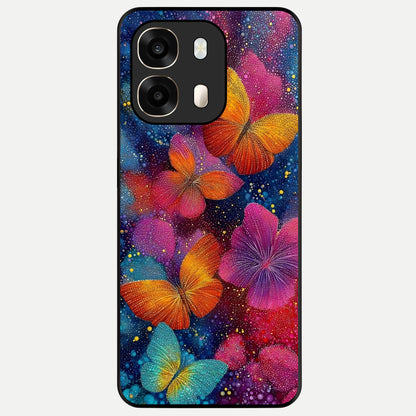  Butterfly Dream Mist Glass Case For Oppo A6  back cover – full design glossy printed glass finish