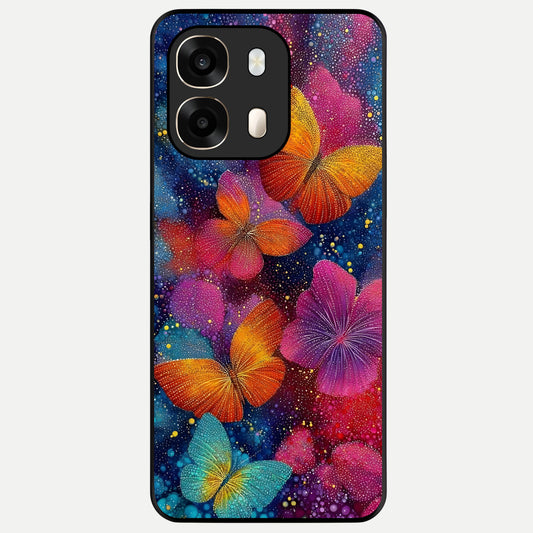  Butterfly Dream Mist Glass Case For Oppo A6  back cover – full design glossy printed glass finish