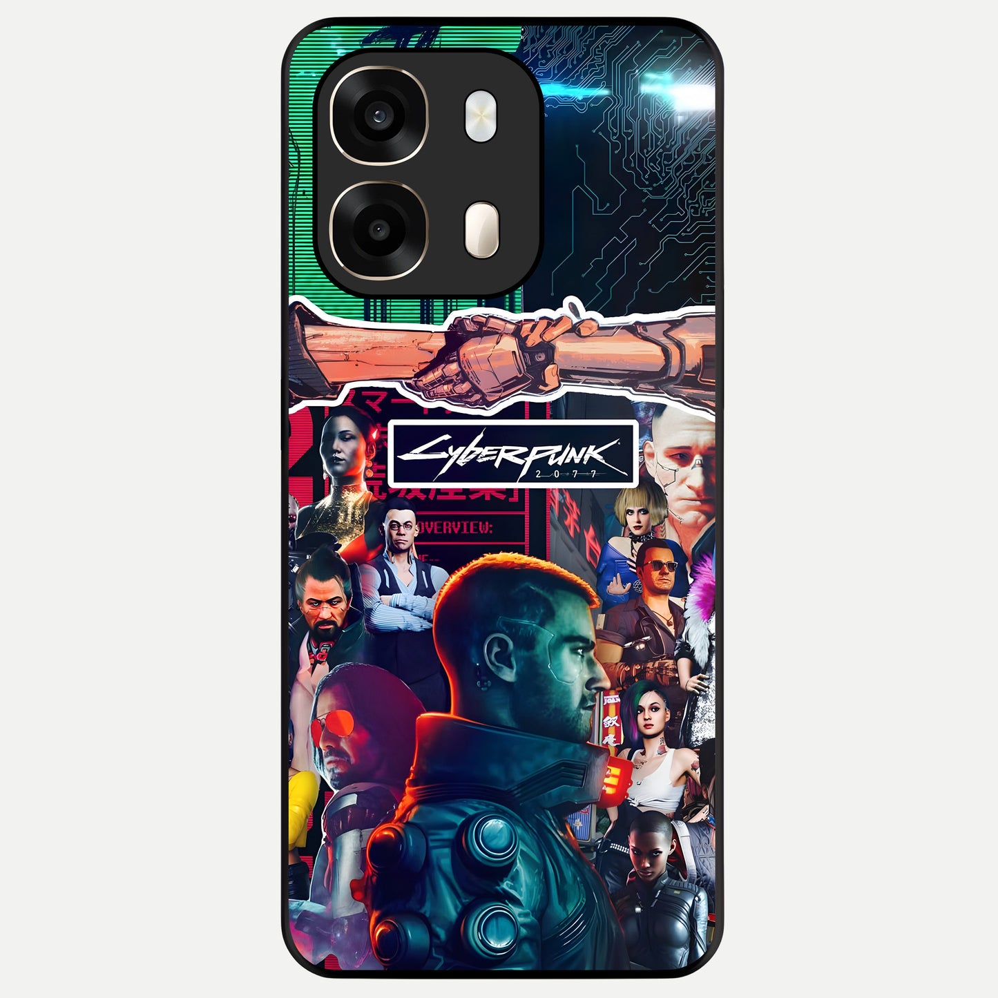  CYBERPUNK Legacy Glass Case For Oppo A6  back cover – full design glossy printed glass finish