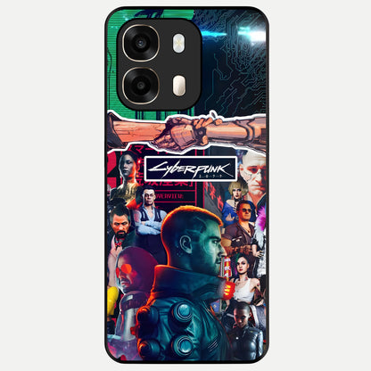  CYBERPUNK Legacy Glass Case For Oppo A6  back cover – full design glossy printed glass finish