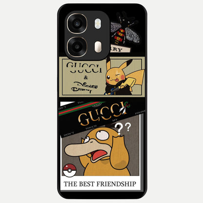  Cartoon Brand Play Mashup Glass Case For Oppo A6  back cover – full design glossy printed glass finish