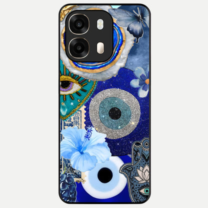  Celestial Blue Vision Glass Case For Oppo A6  back cover – full design glossy printed glass finish