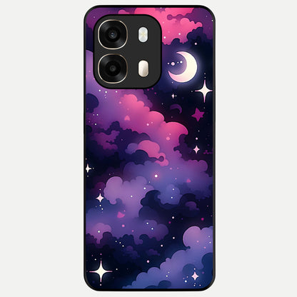 Celestial Moon Magic Glass Case For Oppo A6  back cover – full design glossy printed glass finish