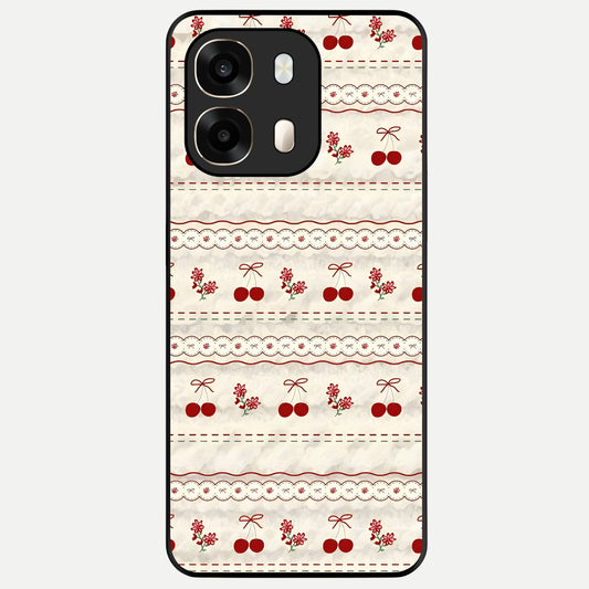  Cherry Bloom Charm Glass Case For Oppo A6  back cover – full design glossy printed glass finish