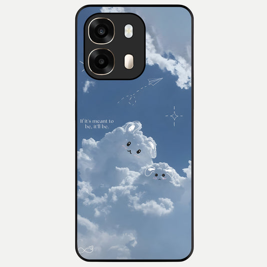  Cloud Bunny Dreams Glass Case For Oppo A6  back cover – full design glossy printed glass finish