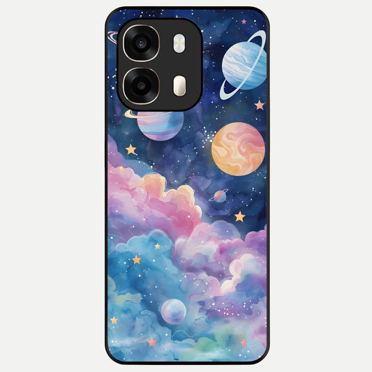  Cosmic Planet Dreams Glass Case For Oppo A6  back cover – full design glossy printed glass finish
