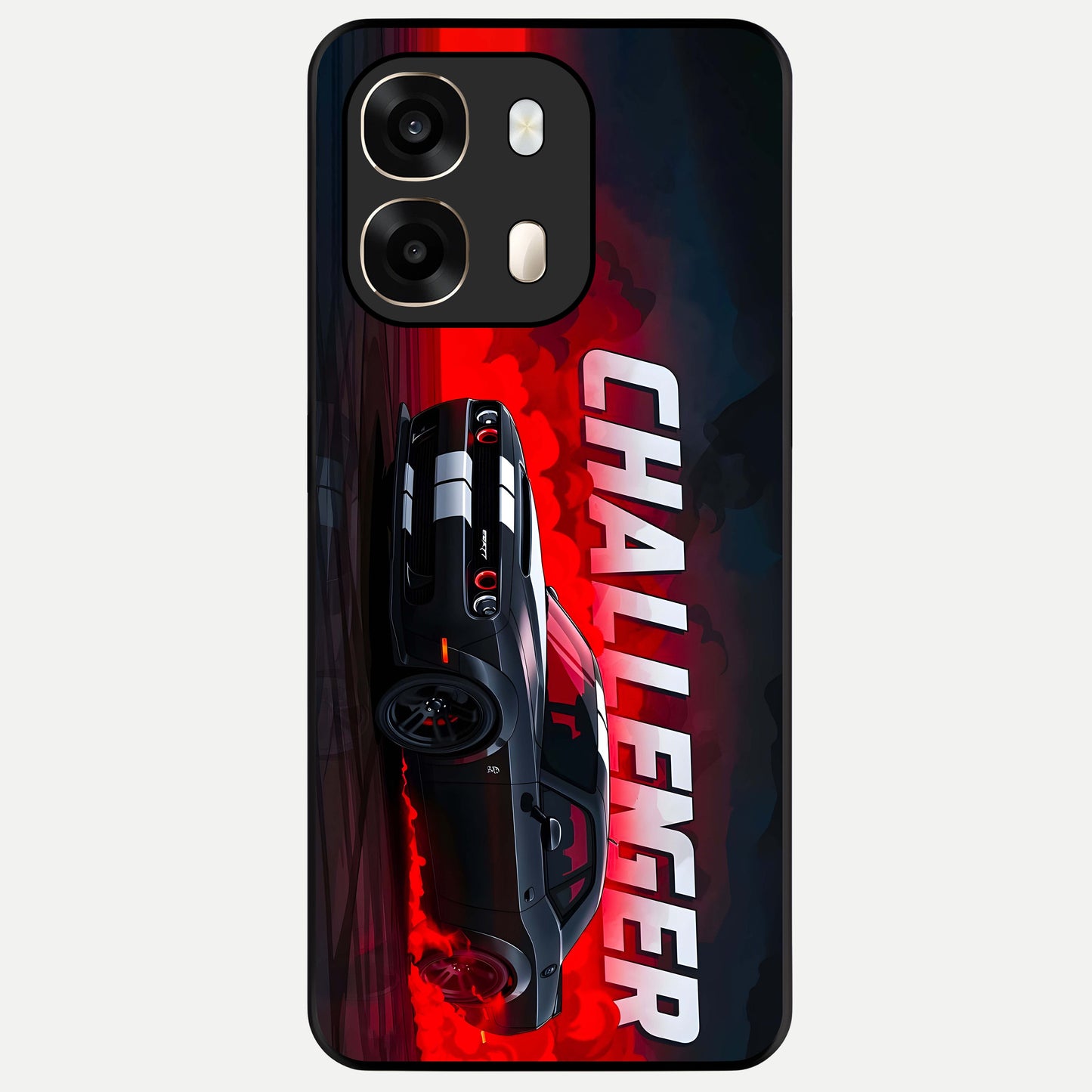 Crimson Challenger Fury Glass Case For Oppo A6  back cover – full design glossy printed glass finish
