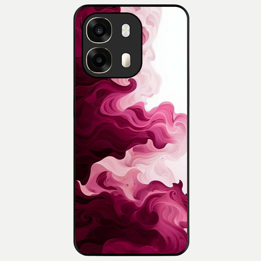  Crimson Wave Flow Glass Case For Oppo A6  back cover – full design glossy printed glass finish