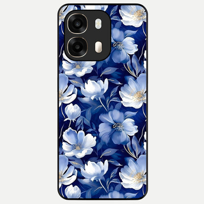  Cute Floral Patterns Glass Case For Oppo A6  back cover – full design glossy printed glass finish
