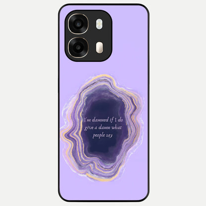  Damned People Quote Glass Case For Oppo A6  back cover – full design glossy printed glass finish