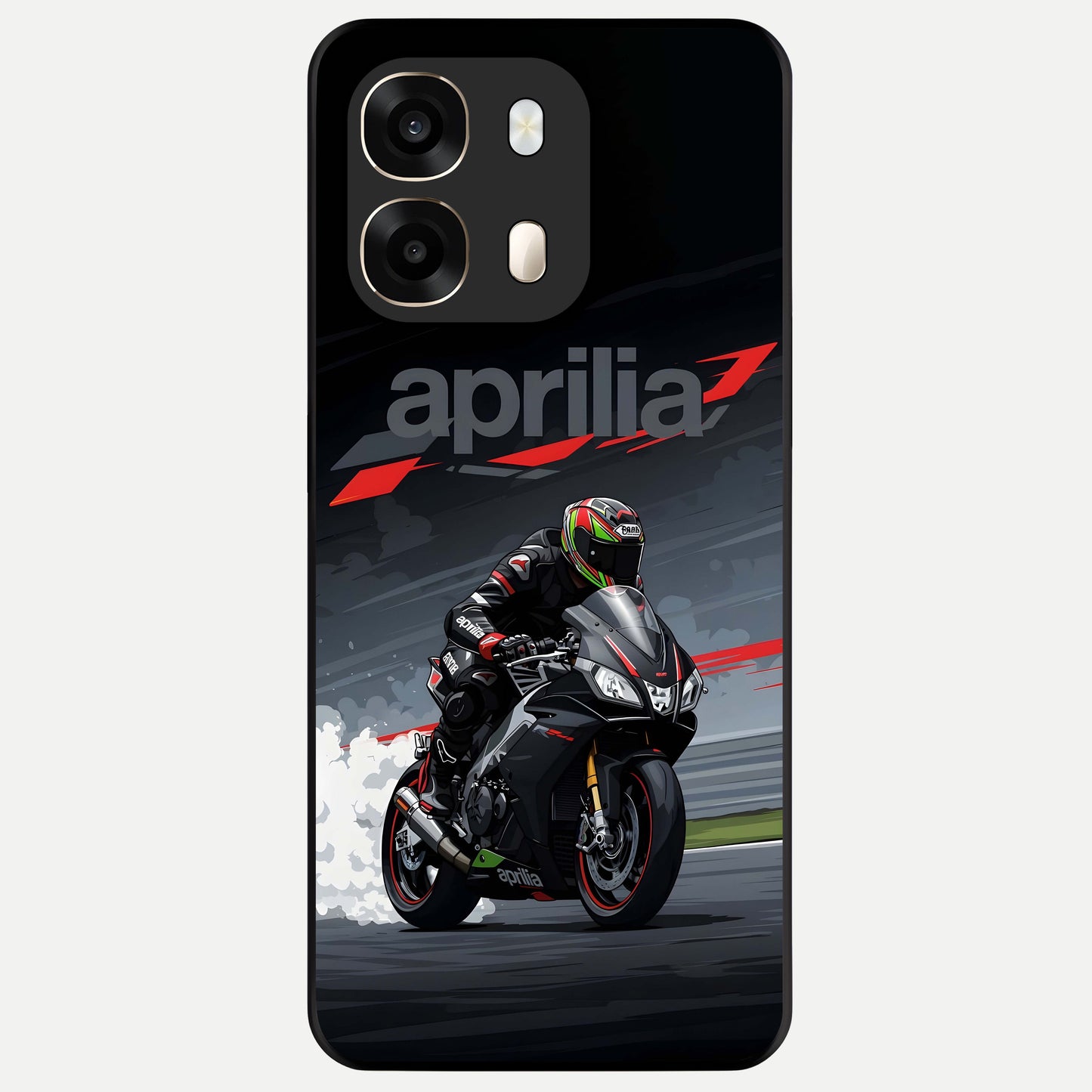  Dark Aprilla Glass Case For Oppo A6  back cover – full design glossy printed glass finish