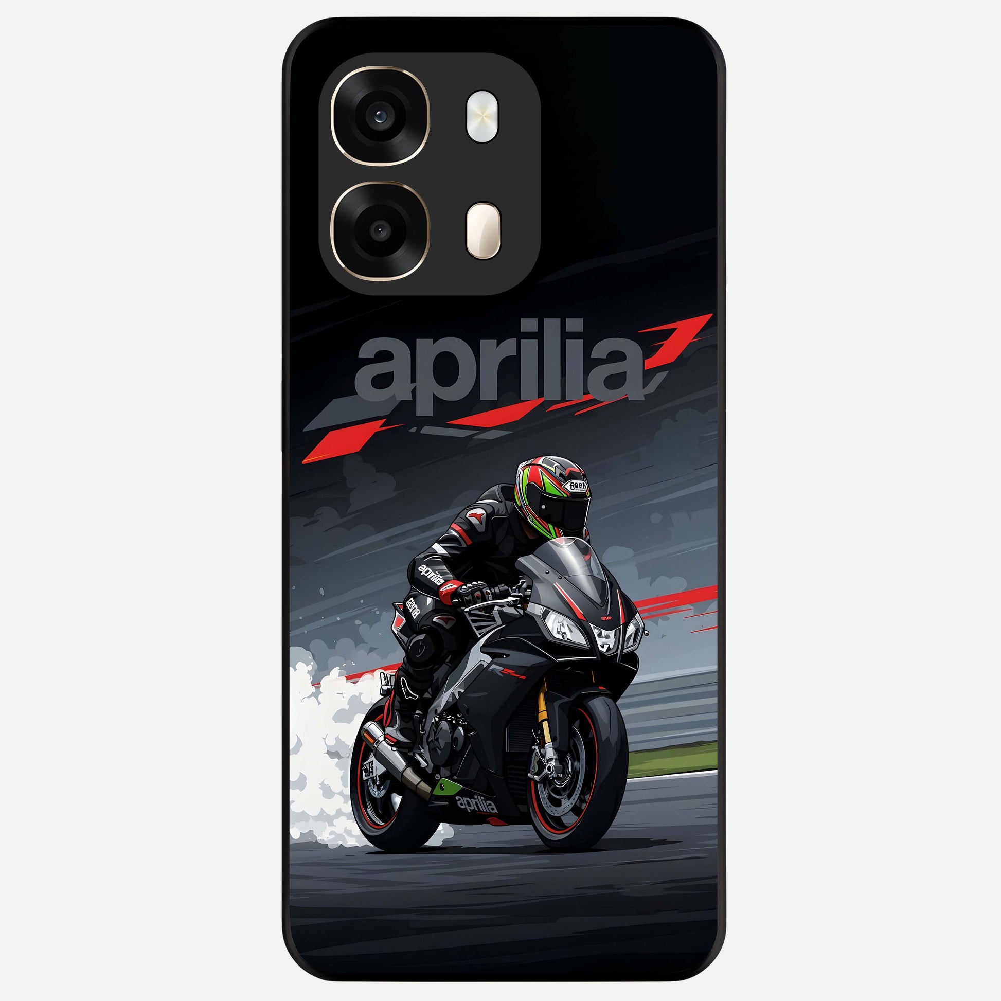  Dark Aprilla Glass Case For Oppo A6  back cover – full design glossy printed glass finish