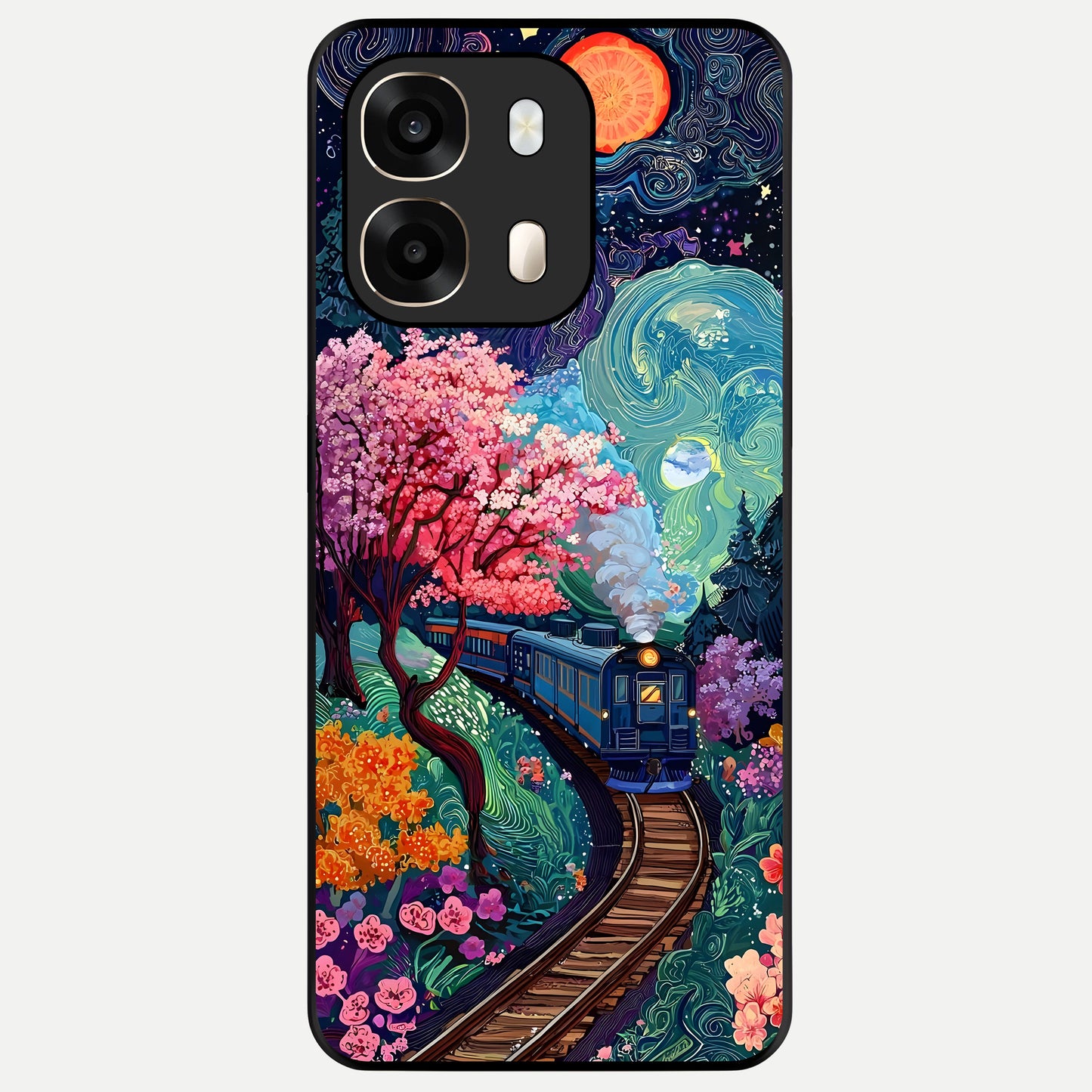  Digital Art Glass Case For Oppo A6  back cover – full design glossy printed glass finish