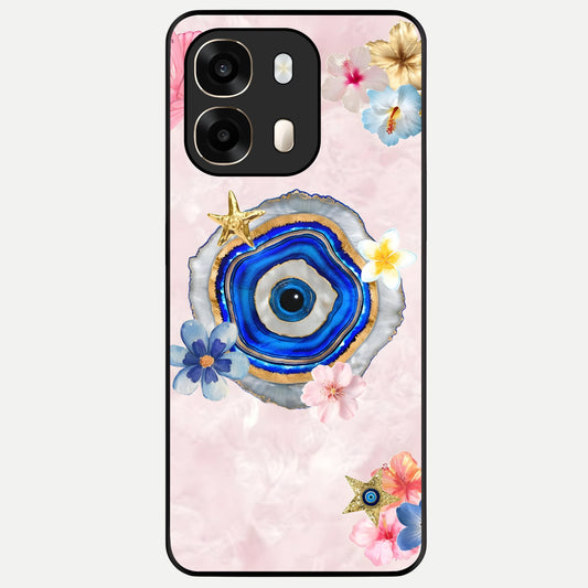  Divine Aura Bloom Glass Case For Oppo A6  back cover – full design glossy printed glass finish