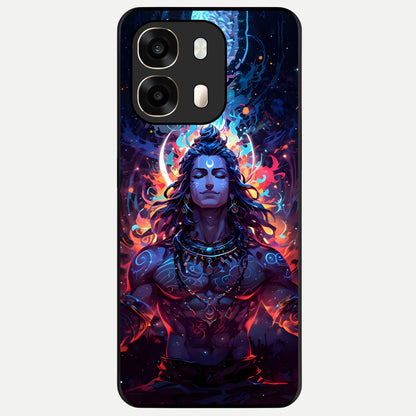  Divine Fire Shiv Glass Case For Oppo A6  back cover – full design glossy printed glass finish