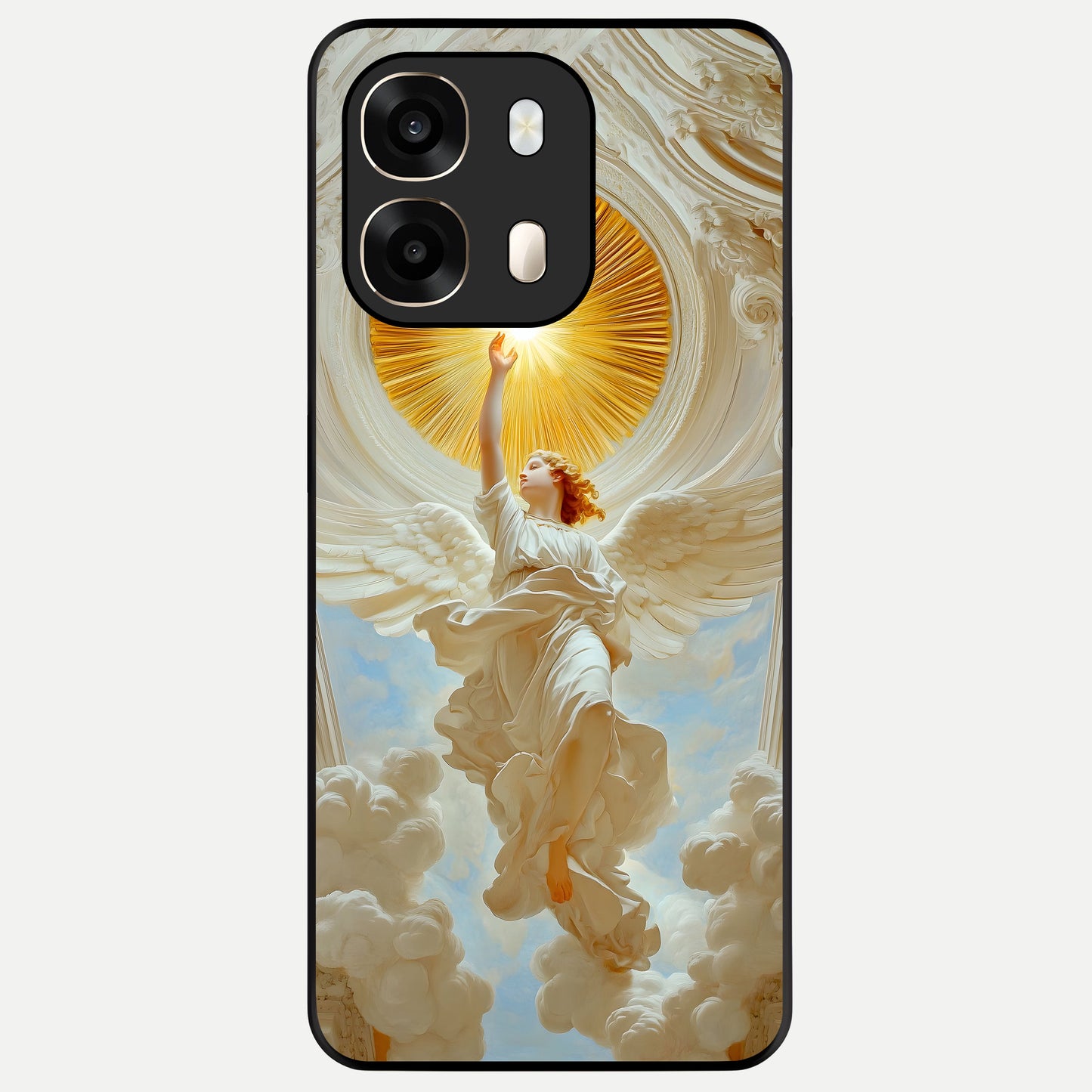  Divine Light Angel Glass Case For Oppo A6  back cover – full design glossy printed glass finish