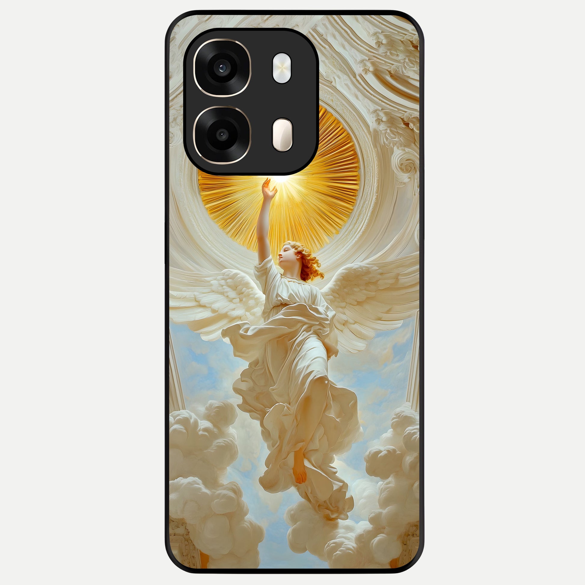  Divine Light Angel Glass Case For Oppo A6  back cover – full design glossy printed glass finish