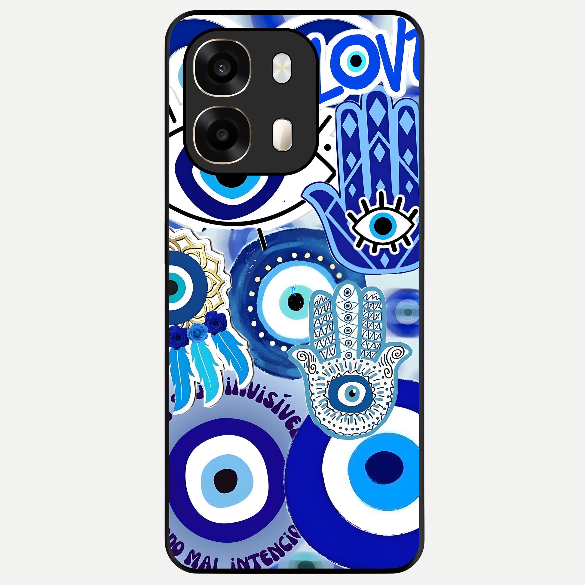  Evil Eyes Dream Glass Case For Oppo A6  back cover – full design glossy printed glass finish