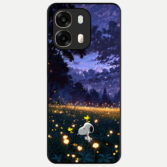  Firefly Meadow Magic Glass Case For Oppo A6  back cover – full design glossy printed glass finish