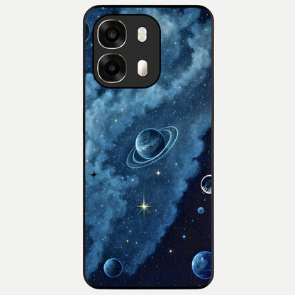  Galaxy Dream Space Glass Case For Oppo A6  back cover – full design glossy printed glass finish